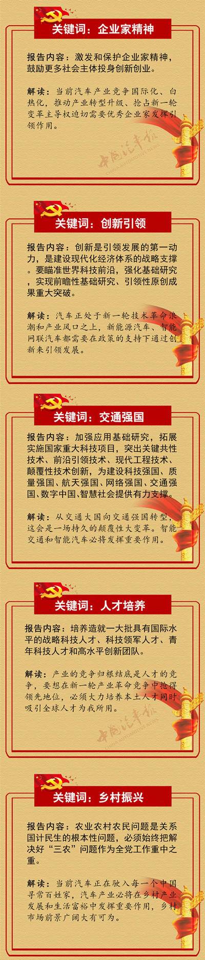十九大报告，汽车关键词来了