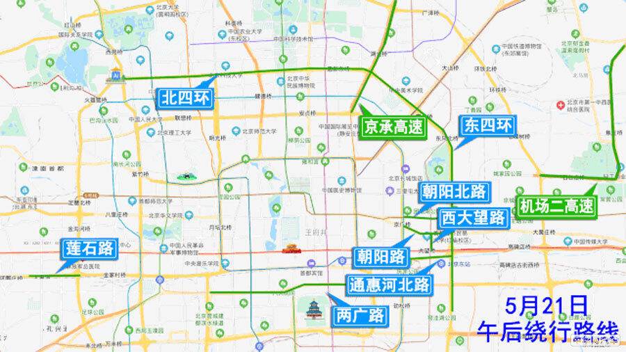 22日早间长安街、前三门大年夜街等路段将交通管束
